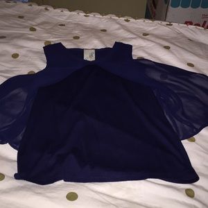 A navy blue tank top